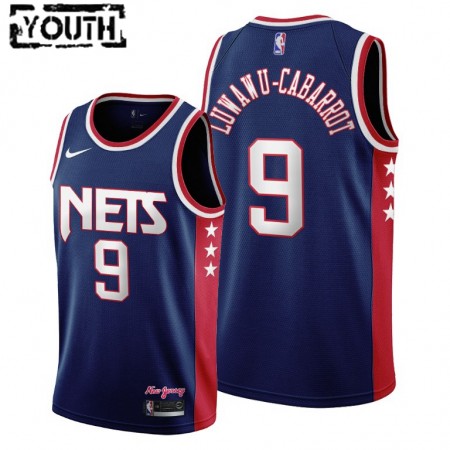 Maillot Basket Brooklyn Nets Timothe Luwawu-Cabarrot 9 Nike 2021-22 City Edition Throwback 90s Swingman - Enfant